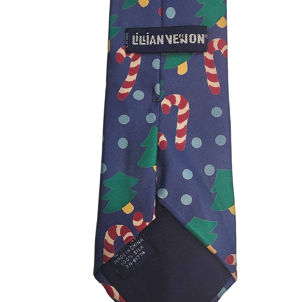 Lillian Vernon Christmas Tie - 100% Silk - Picture 3 of 3